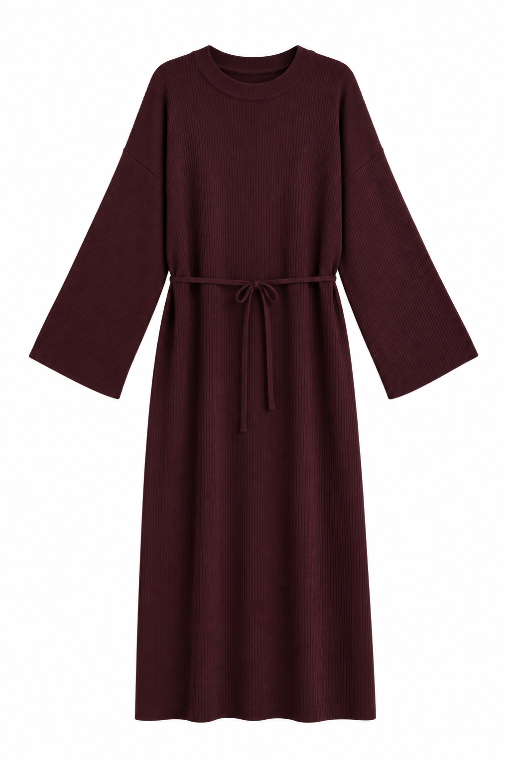 Triko Elbise Bordo 