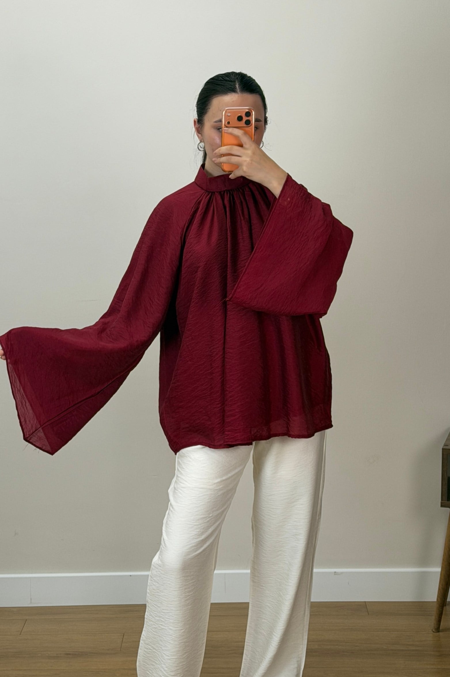 Yarasa Kol Bluz Bordo