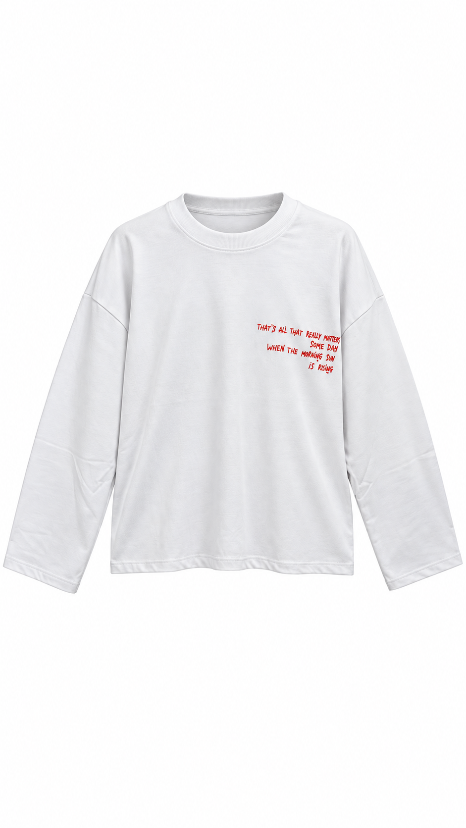Yazılı Sweat Beyaz