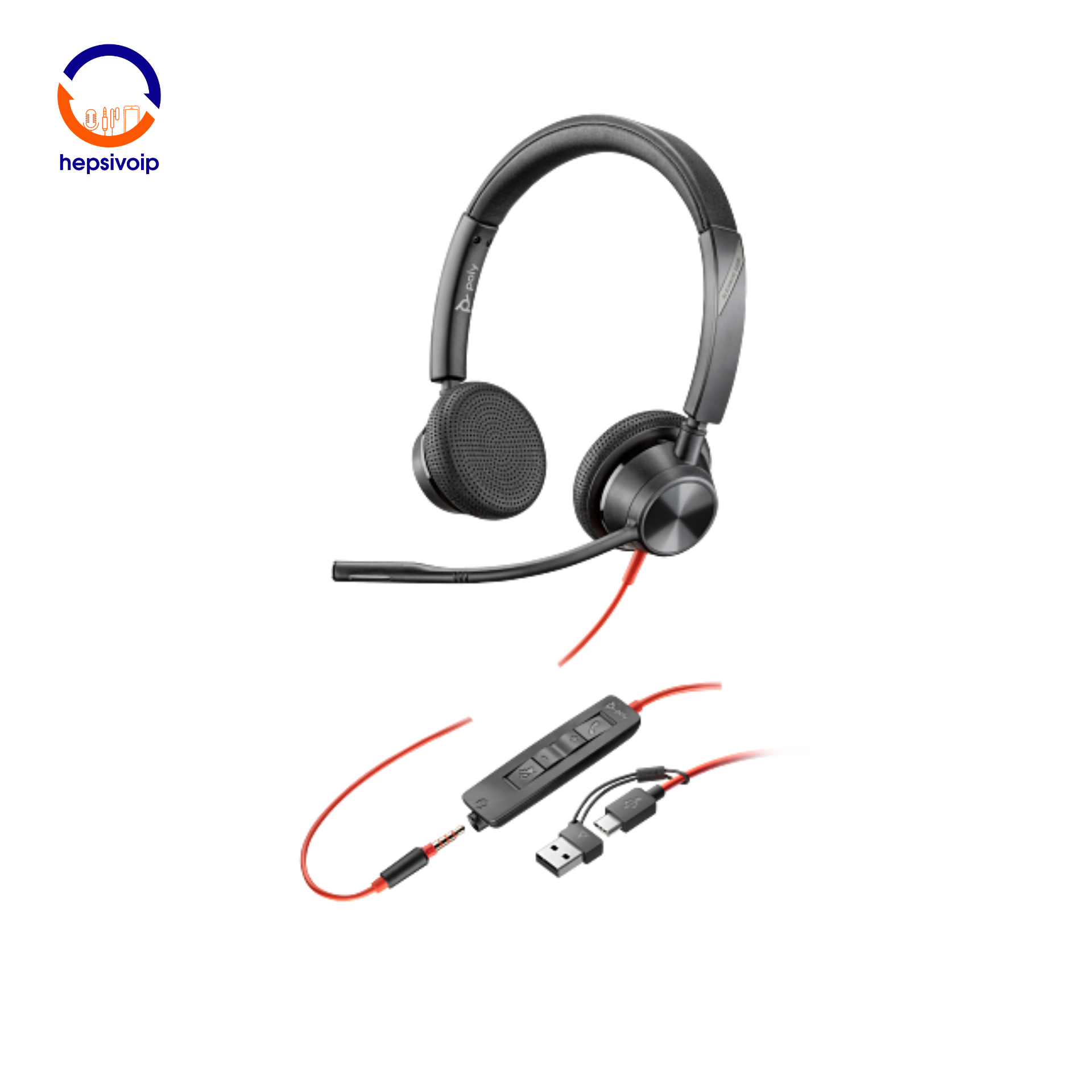 Poly Blackwire 3325 Stereo USB-C/A Mikrofonlu Kulaklık