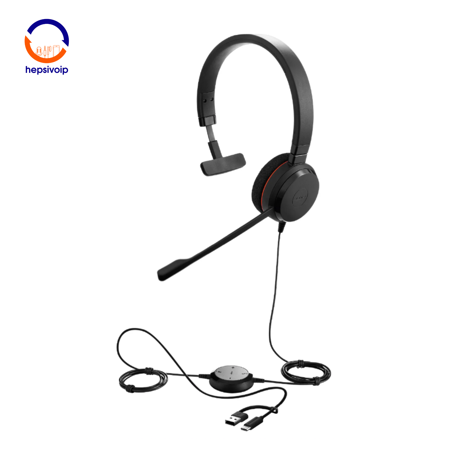 Jabra Evolve 20 Mono MS USB C/A Kulak Üstü Kulaklık