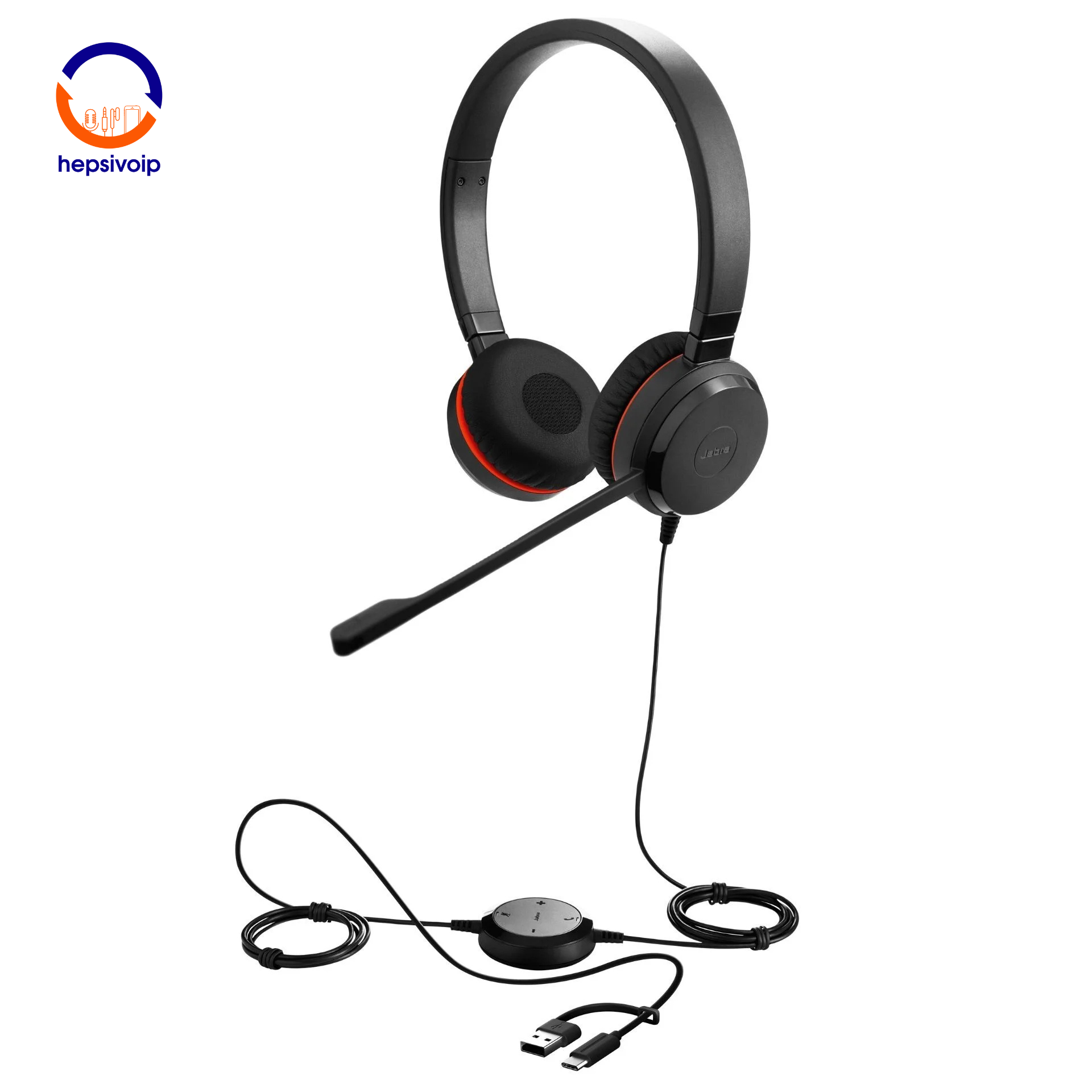 Jabra Evolve 30 II Duo NS USB‑C/A Kulak Üstü Kulaklık