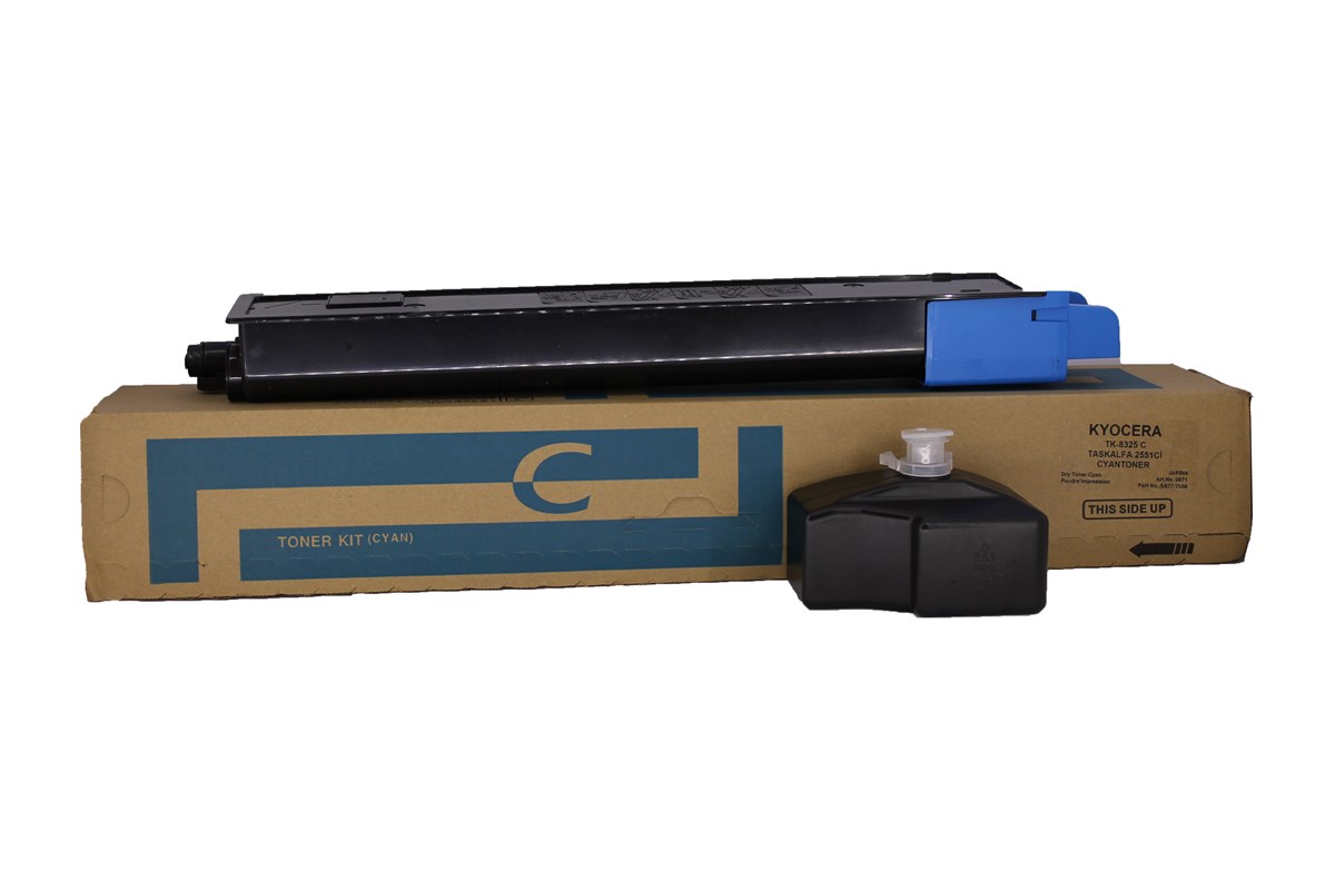 Kyocera Mita TK-8325 Muadil Mavi Toner Taskalfa 2551ci (Toma Toner)