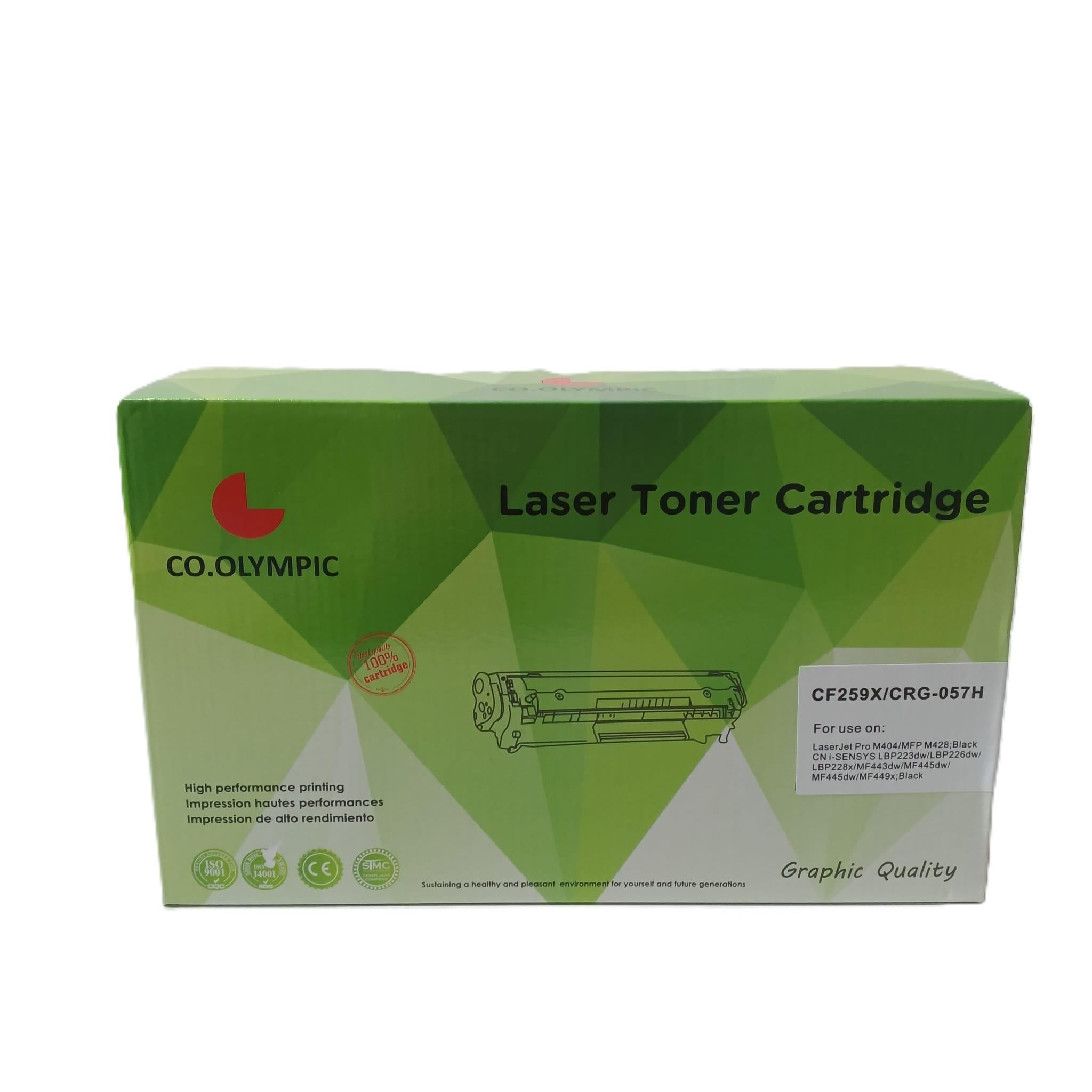 HP CF259X (59X) / CRG-057H Muadil Toner (Chipsiz) Laserjet Pro M304 , Pro M404 , Pro M404DN , Pro M404DW , Pro M404N , MFP M428 , MFP M428DW , MFP M428FDN , MFP M428FDWCo.OlympicHP CF259X (59X) / CRG-057H Muadil Toner (Chipsiz)