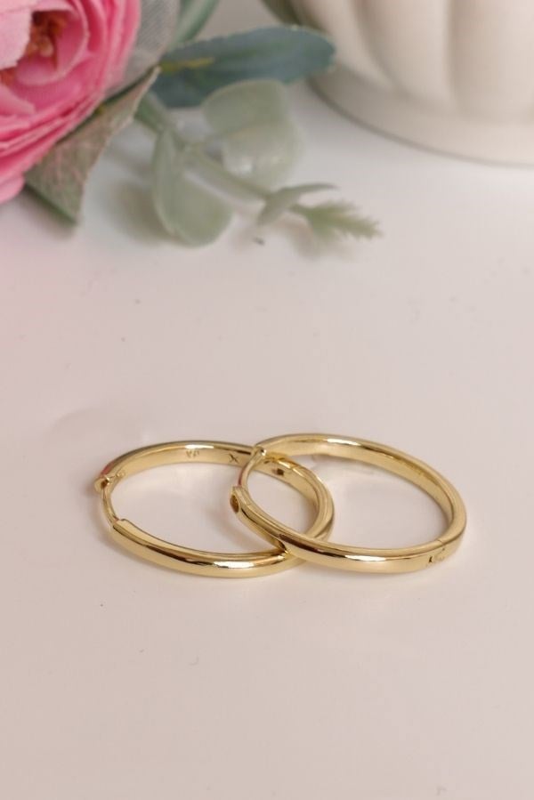 Gold Renk Klasik Model Trend Seri Halka Küpe