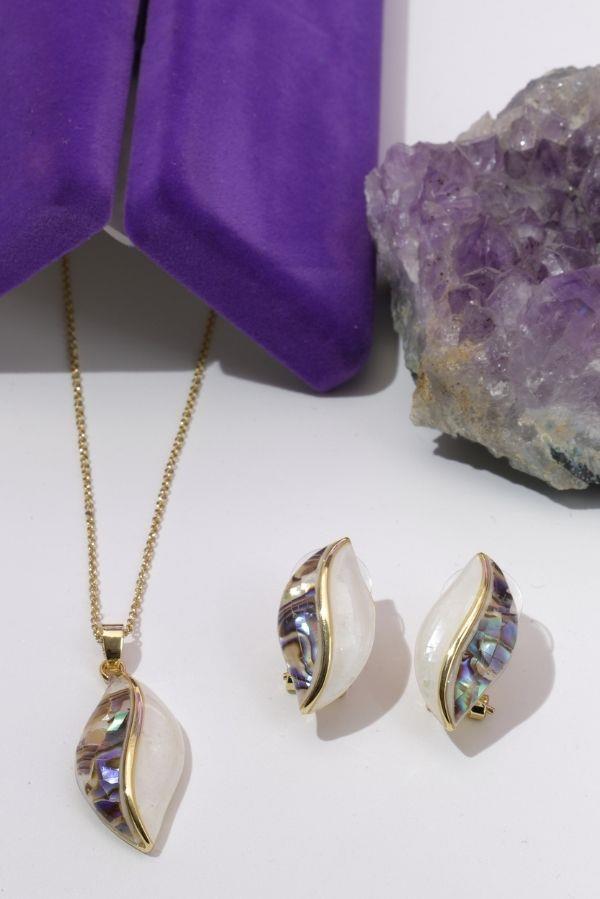 Gold Sedefli Takı Seti