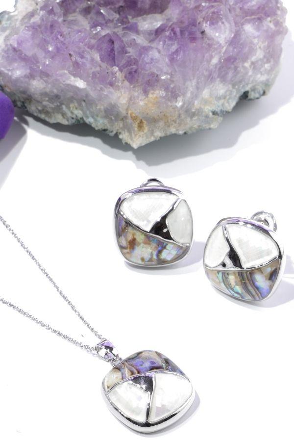 Kare Model Silver Takı Seti