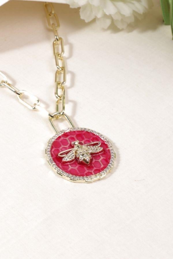Pembe Arı Detay Kolye