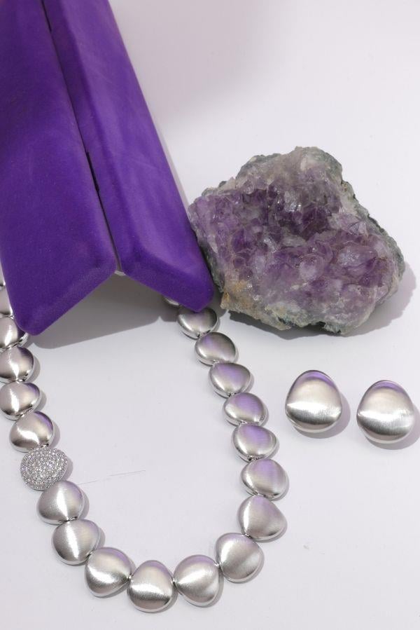 Silver Taş Detay Takı Seti
