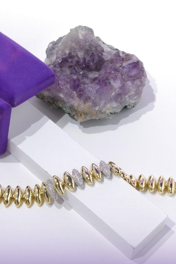 Taşlı Gold Bileklik