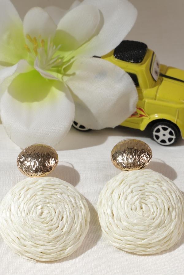  Trend Series Weiße Gewebte Ohrringe