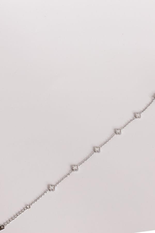 Trend Series Weißes minimalistisches Klee-Armband