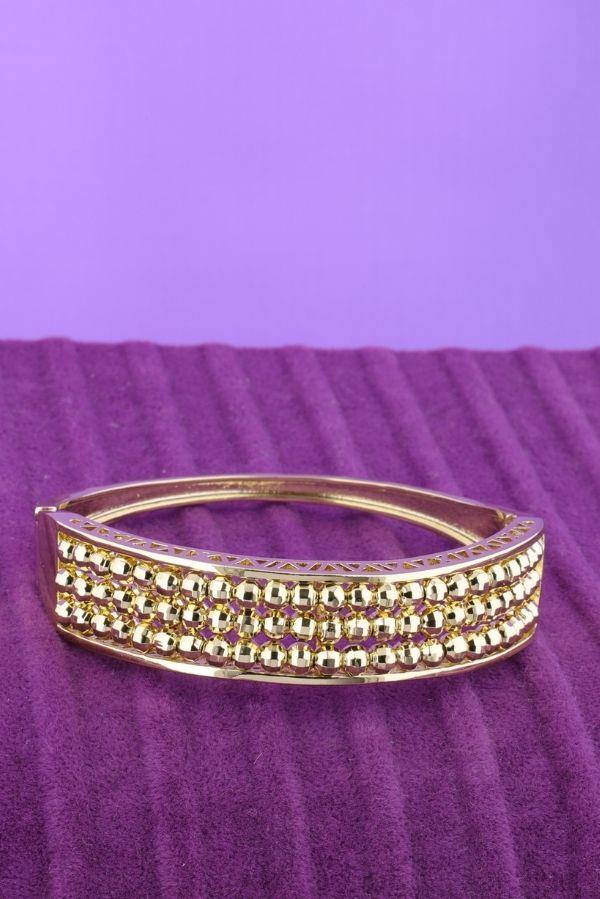 Boncuklu Gold Kelepçe