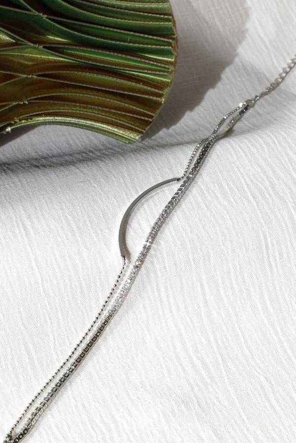 Bracelet Trend Series Double Detail Silver Waterway