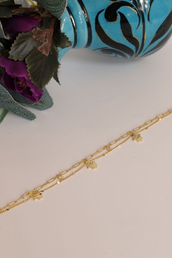 Gold Detay El Modelli Trend Seri Bileklik