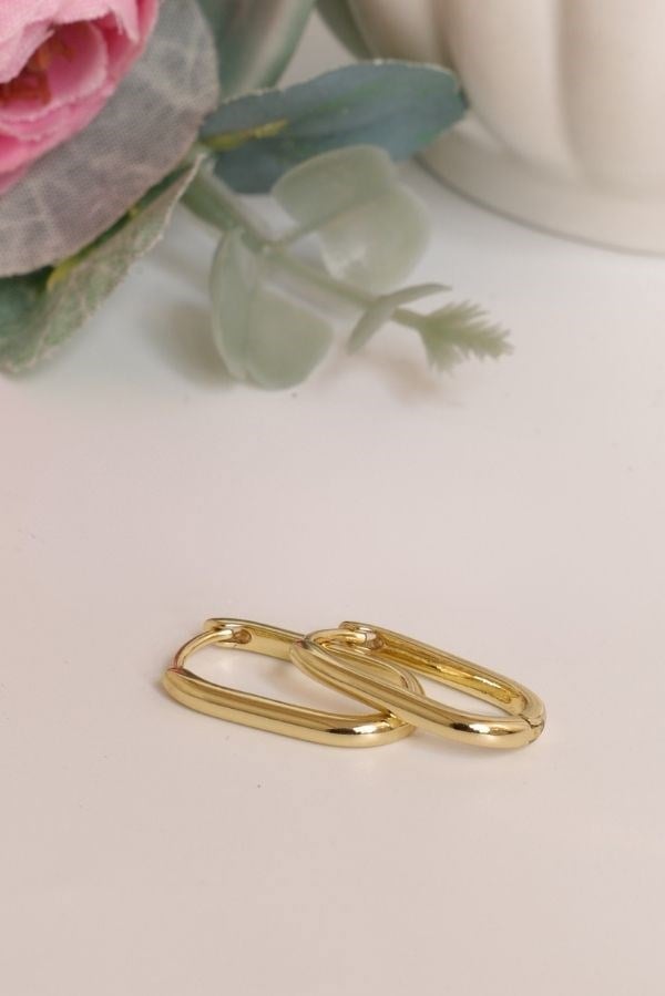 Gold Renk Klasik Model Trend Seri Küpe