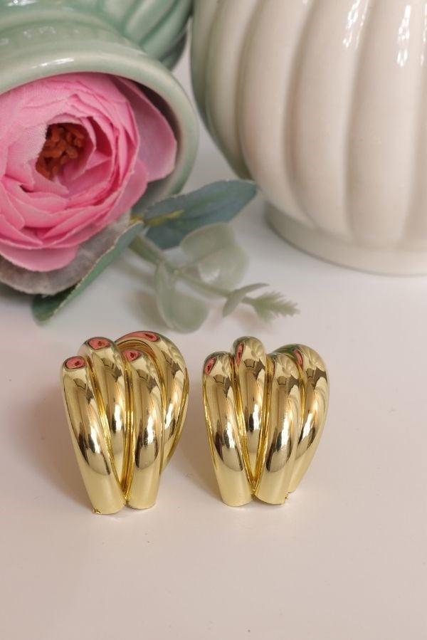 Gold Renk Klasik Trend Seri Küpe
