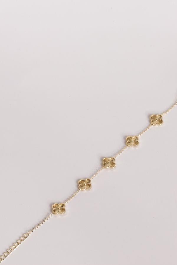 Trend Series Gold Color Small Size Clover Bracelet