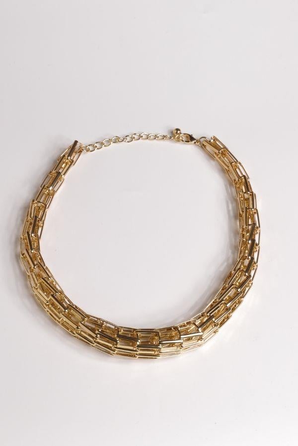 Collier avec détail ruban doré