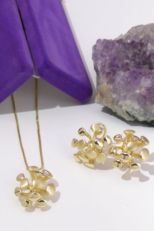 Ensemble de bijoux modèle champignon