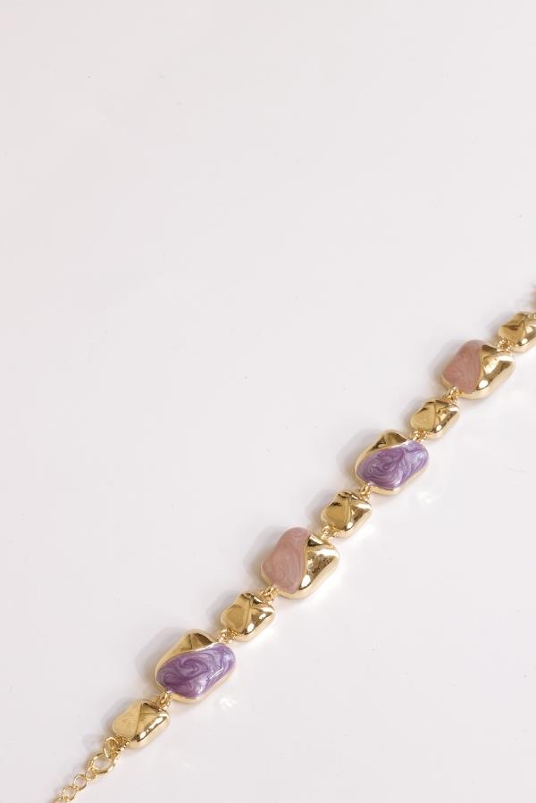  Individuell gestaltetes Armband mit violettem Farbverlauf