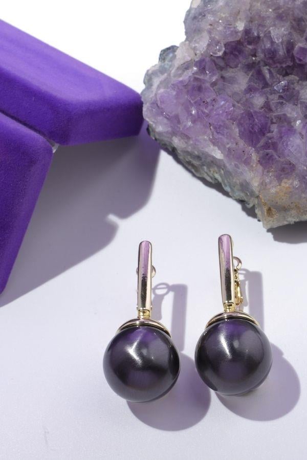 Boucles d'oreilles boules de perles créées sur mesure