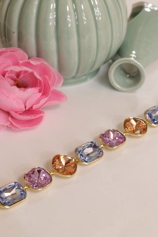 Özel Tasarım Renkli Taşlı Swarovski Bileklik