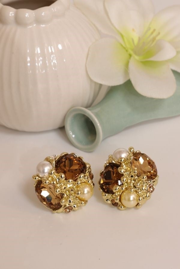 Özel Tasarım Swarovski Taş Küpe