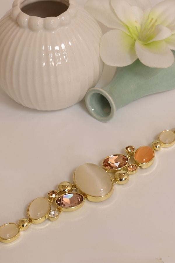 Özel Tasarım Swarovski Taş OvaL Model Bileklik