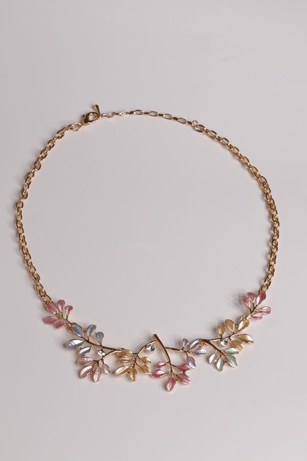 Pastel Renk Dal Model Kolye