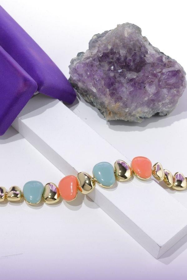 Custom Designed Colorful Gold Bracelet