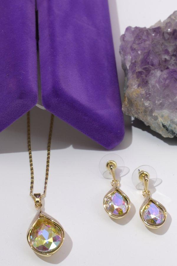 Colorful Crystal Stone Jewelry Set