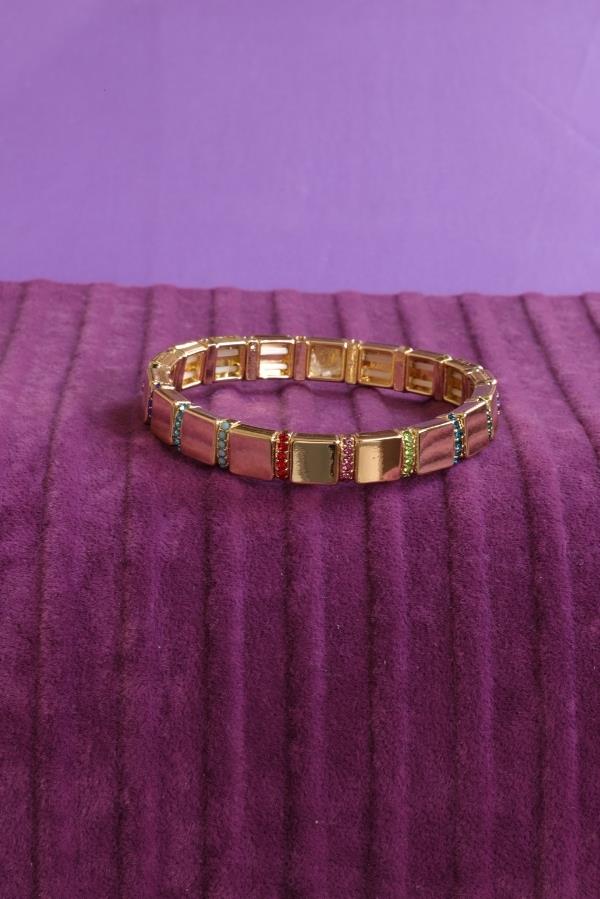 Buntes Armband mit Steindetails