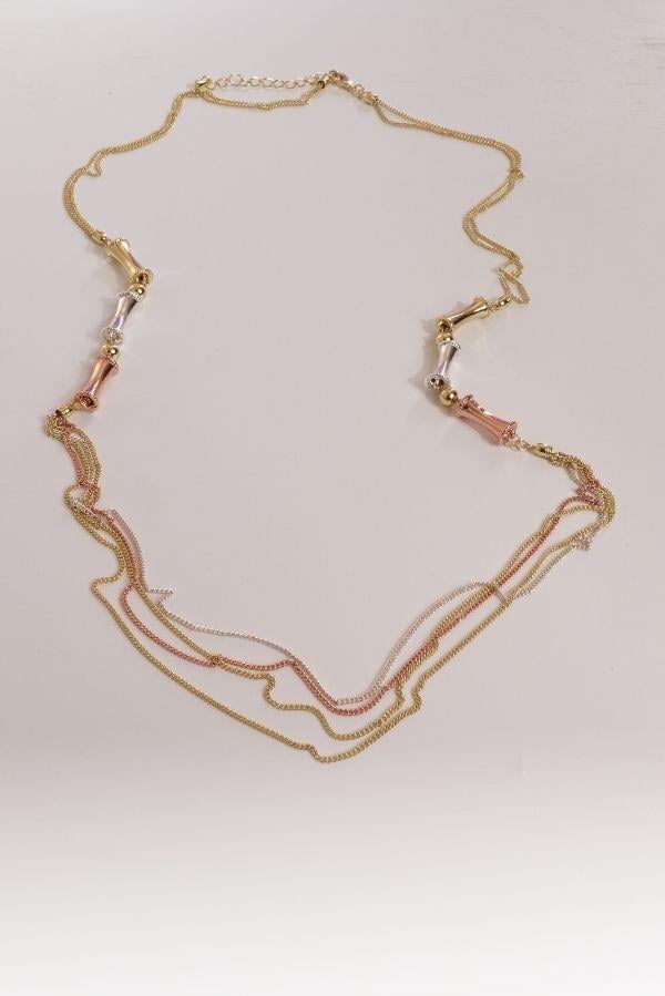 Three-Color Gradient Design Necklace