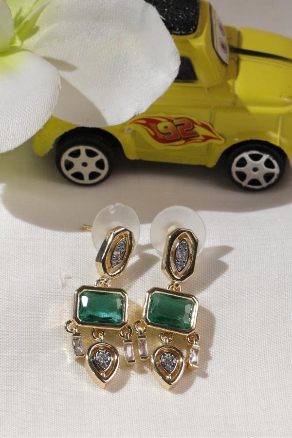 Green Stone Earrings