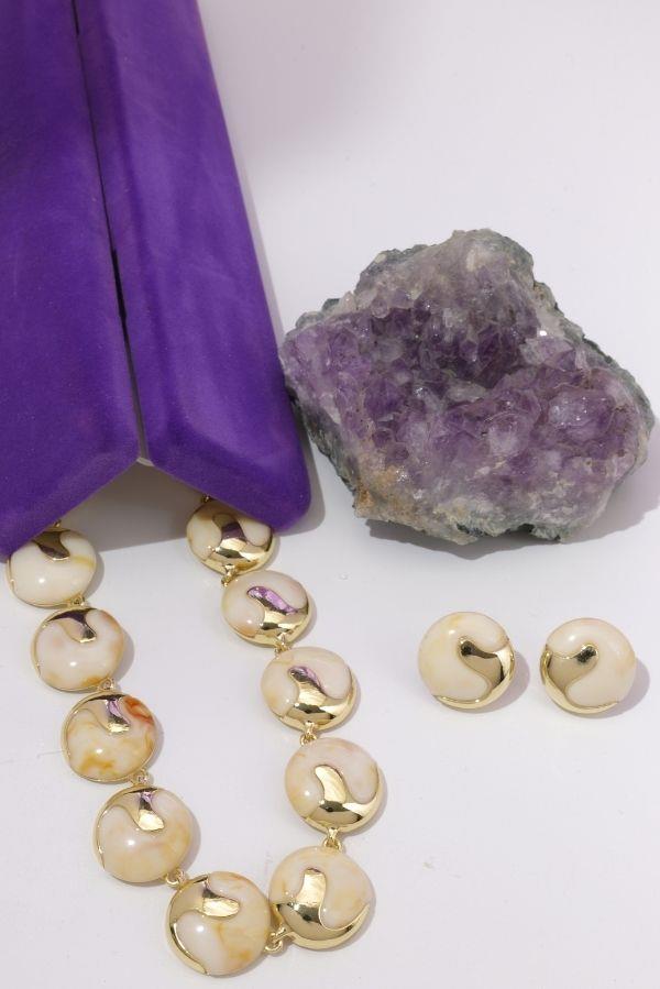 Ensemble de bijoux ronds en or