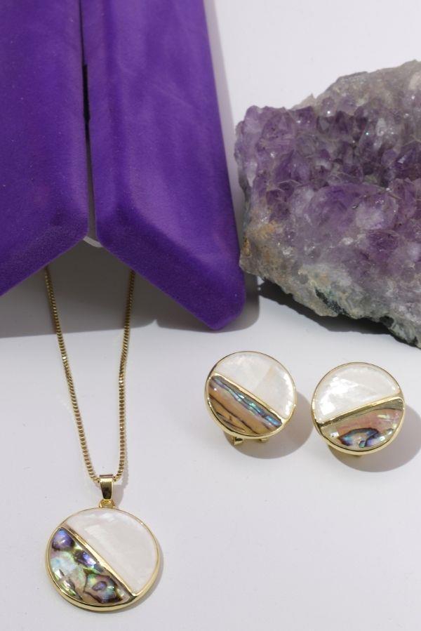 Round Gold Jewelry Set