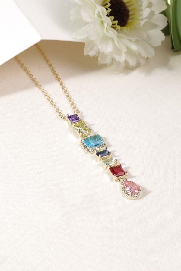 Zirkon Taşlı Göz Figür Kolye