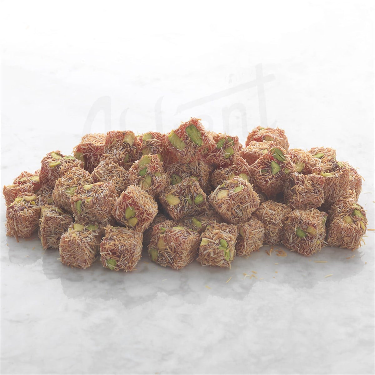 Tel Kadayıf Kaplı Nar Aromalı Çifte Kavrulmuş Lokum 450 Gram