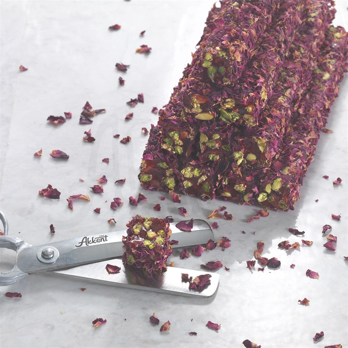 450 Gr.Gurme Nar Arm.Fıs. GülYaprak Kaplı Lokum deneme