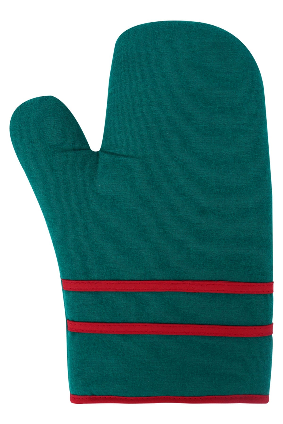 HOMAKS Mutfak / Fırın Eldiveni Yeşil Çuha Kırmızı Bantlı