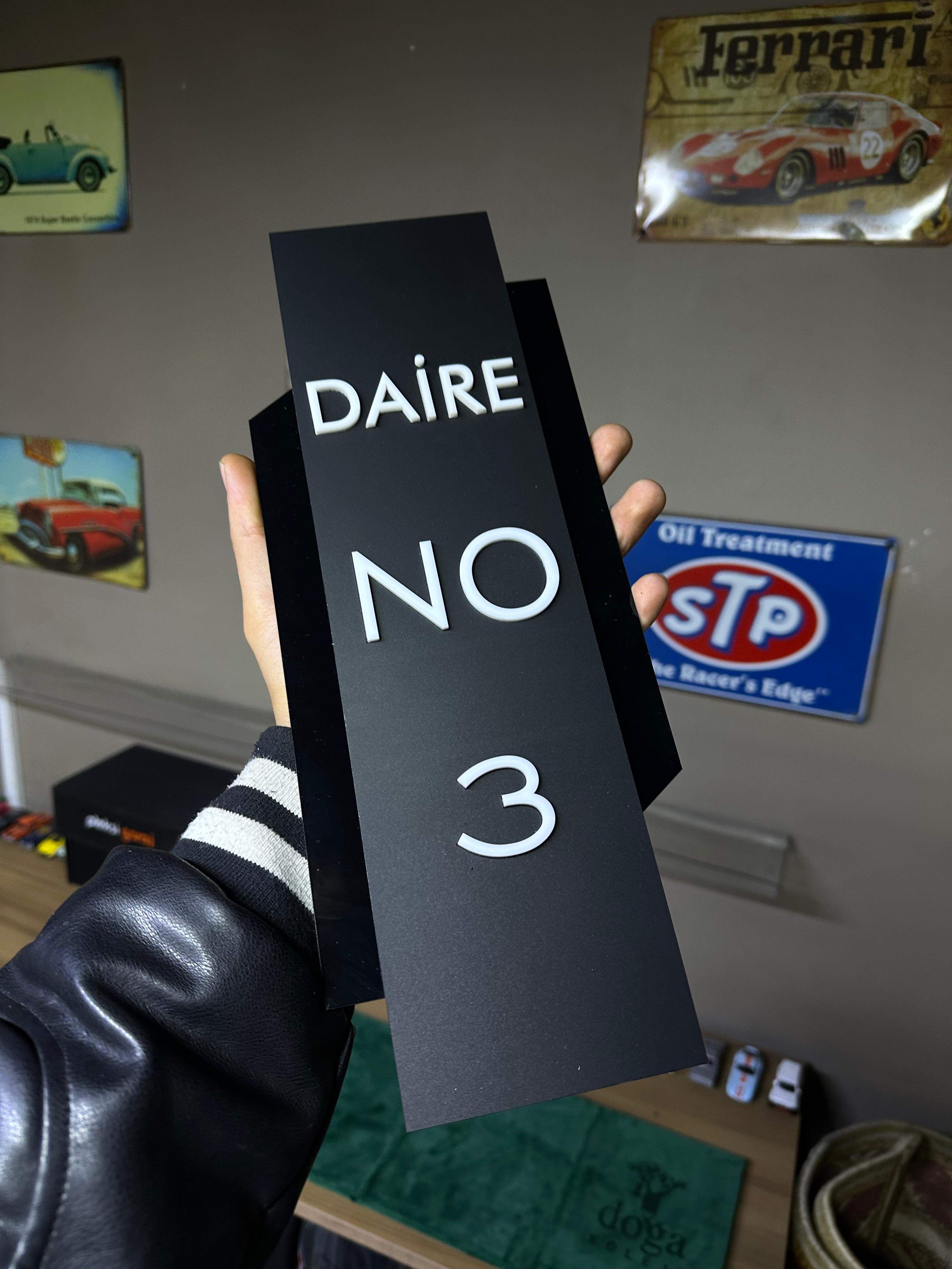 Daire No Mattblack Kapı NumarasıYönlendirme Levhaları