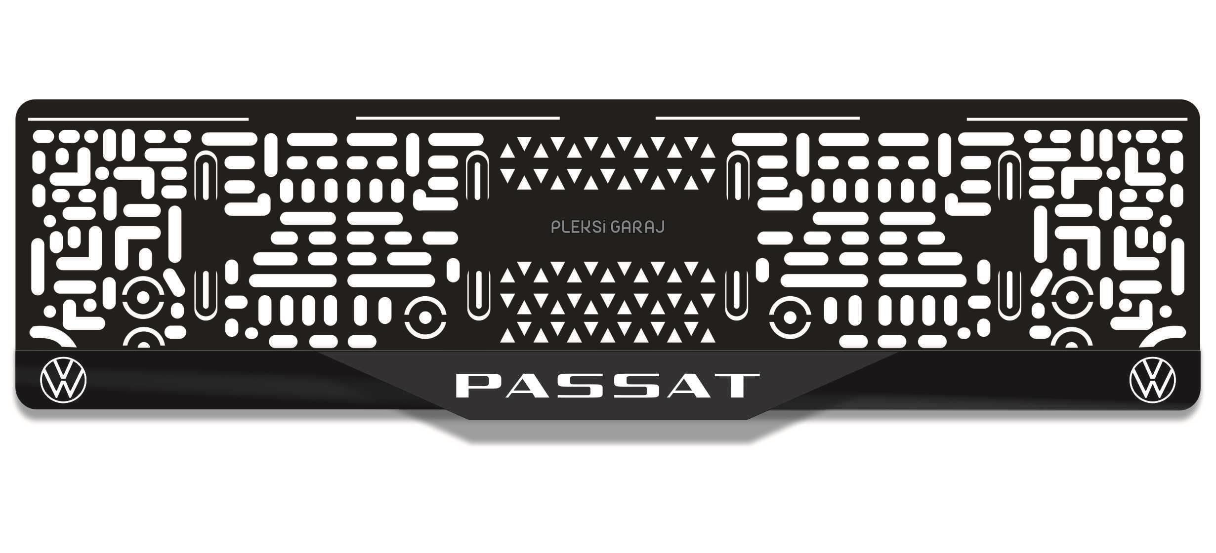 Passat Yazılı Yanları Logolu Mat Takmatik PlakalıkVolkswagen