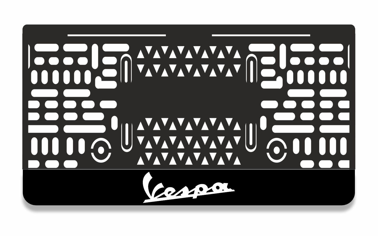 Vespa Lazer Kesim Takmatik Motor PlakalıkMotor Plakalık