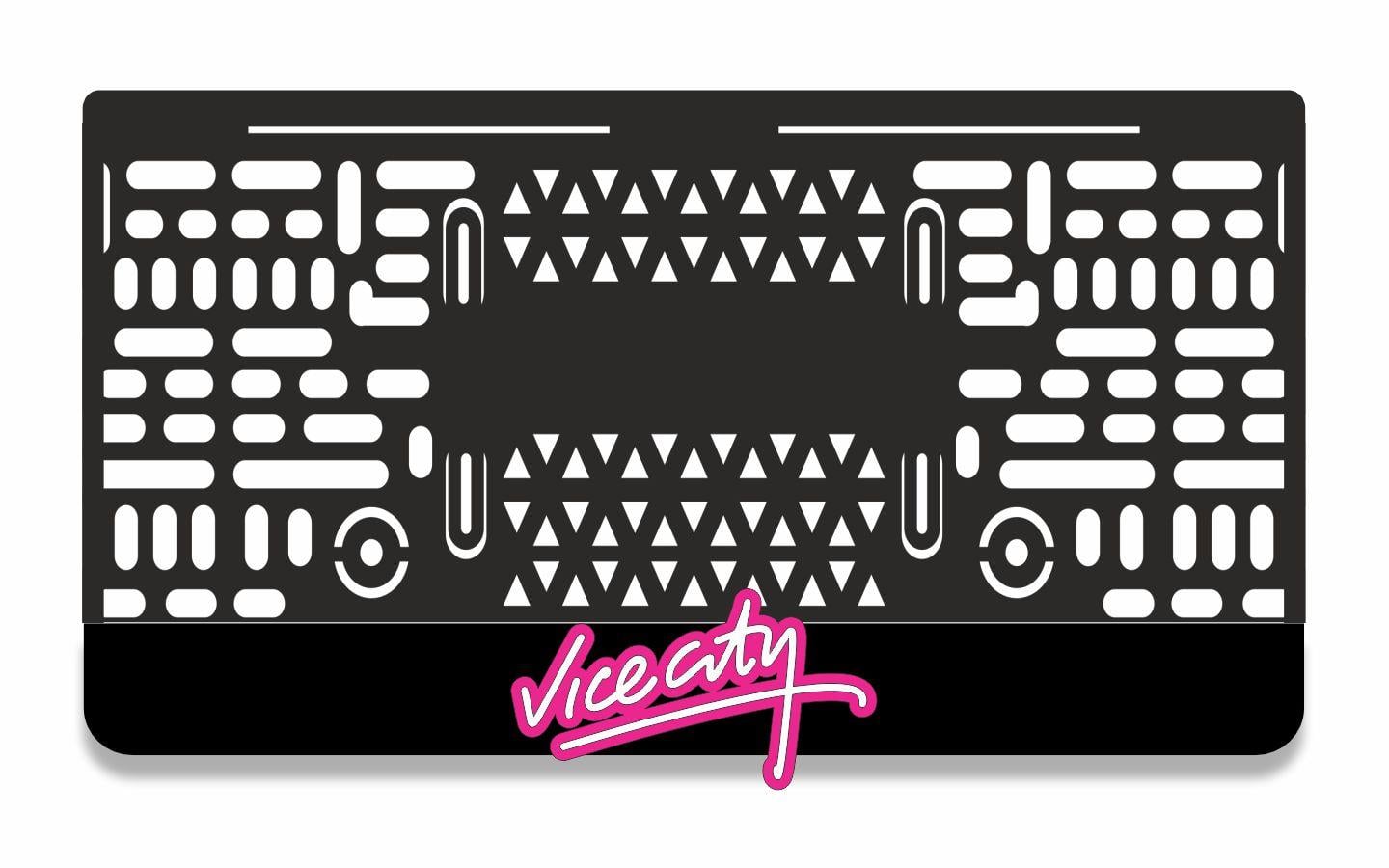 VICE CITY 3D Lazer Kesim Takmatik Motor PlakalıkMotor Plakalık