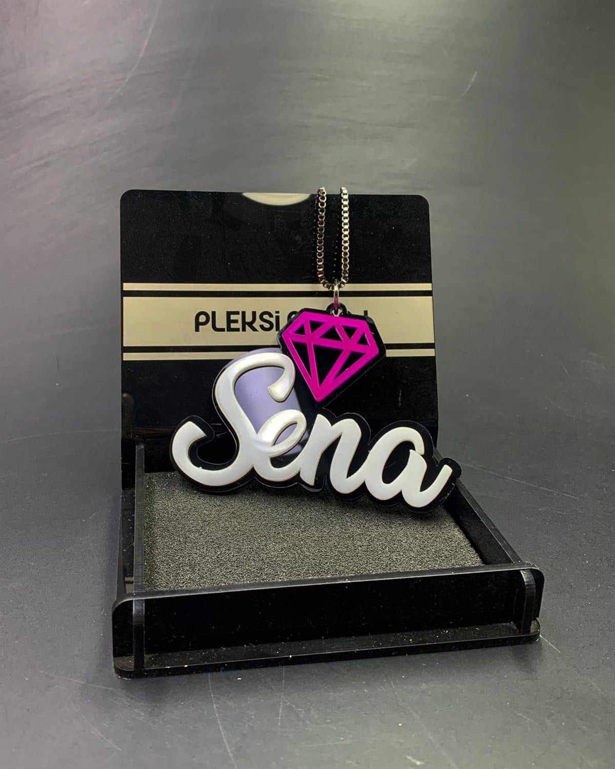 3D Elmas Logolu Ayna Süsü