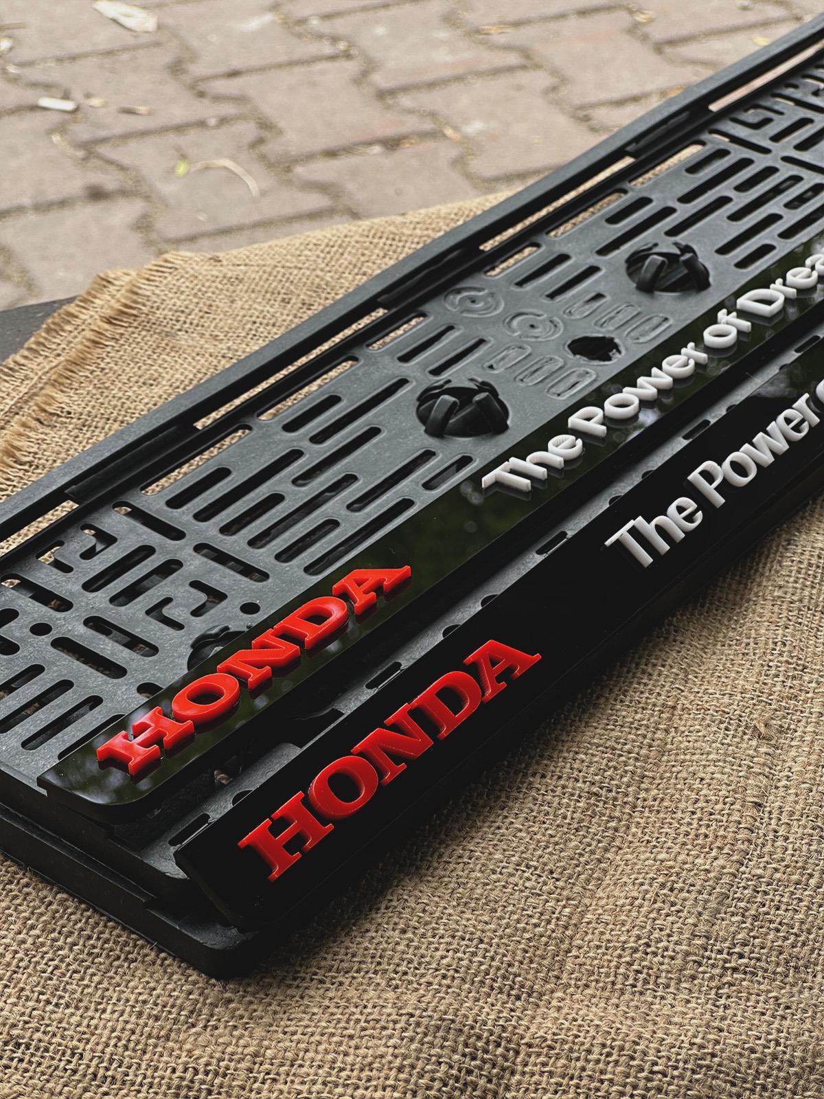 3D Honda ThePowerOfDreams İsimli Özel Takmatik PlakalıkPlakalık
