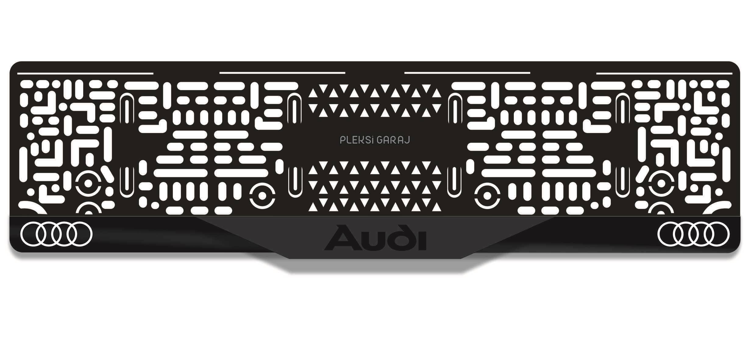 Audi Logolu 3D Mat Takmatik PlakalıkAudi