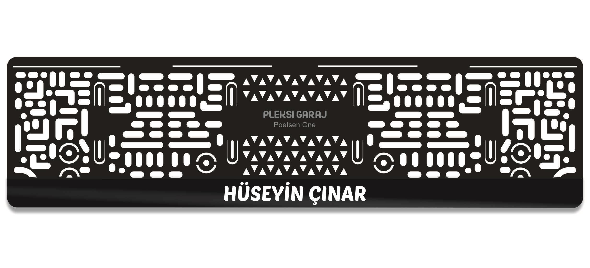 Parlak Siyah Akrilik 3D Yazılı Takmatik Plakalık PoetsenTAKMATİK PLEKSİ MODELLER