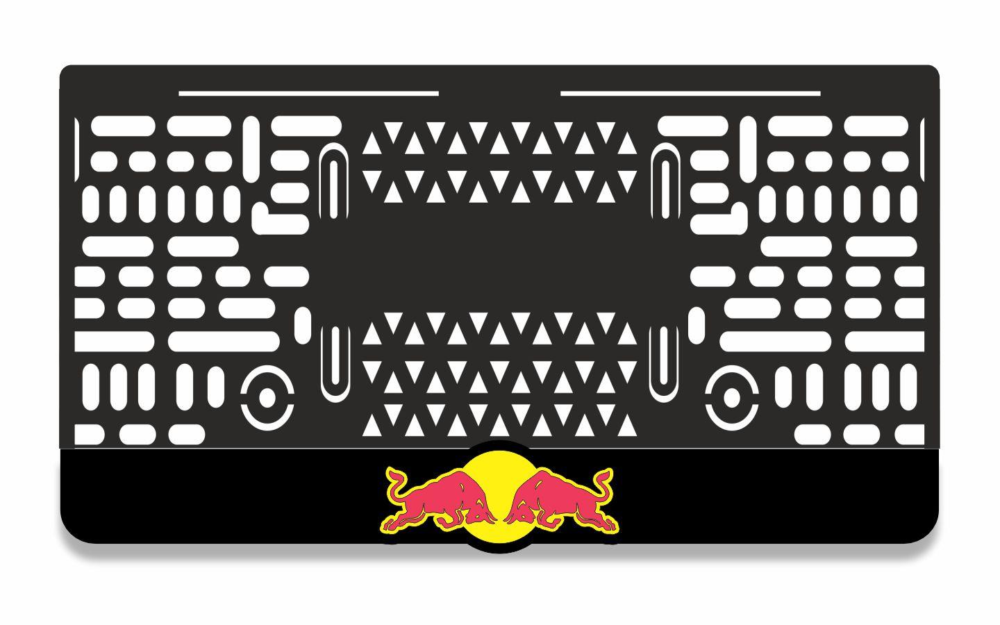 Redbull Logolu Lazer Kesim Takmatik Motor PlakalıkMotor Plakalık